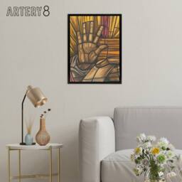 "Artery8 St Luke Hand Design for Dom Church Holst Framed Canvas Wall Art Print - Size: W12"" x H16""" - thumbnail 3