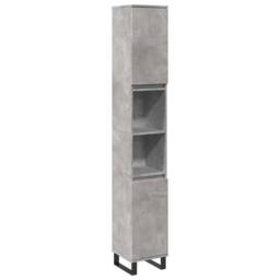 Berkfield Home 3 Piece Bathroom Furniture Set Concrete Grey Engineered Wood - thumbnail 4