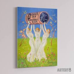 "Artery8 Pink Pills Pale People Vintage Ad Canvas Wall Art Print Cappiello - Size: W18"" x H24""" - thumbnail 2