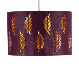 First Choice Lighting Set of 2 Fern - Burgundy Cut Out 30cm Pendant Lightshades - thumbnail 3