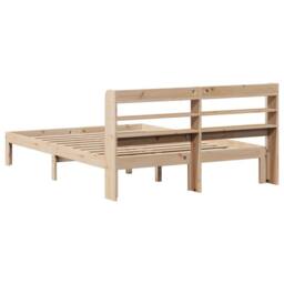 Berkfield Home Beautiful Bed Frame with Headboard without Mattress 160x200 cm in Light Brown - thumbnail 6