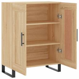 Berkfield Home Sideboard Sonoma Oak 69.5x34x90 cm Engineered Wood in Light Brown - thumbnail 6