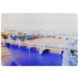 Benjamin Tate Design London Eye Veiw Blue Rug in Natural - Size: Large - thumbnail 1