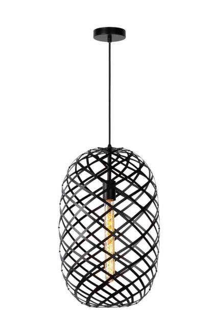 Lucide 'WOLFRAM' Dimmable Stylish Adjustable Indoor Pendant Light 1xE27 in Black - image 1