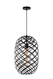 Lucide 'WOLFRAM' Dimmable Stylish Adjustable Indoor Pendant Light 1xE27 in Black - thumbnail 2