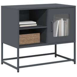 Berkfield Home TV Cabinet Anthracite 68x39x60.5 cm Steel in Black