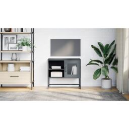 Berkfield Home TV Cabinet Anthracite 68x39x60.5 cm Steel in Black - thumbnail 3