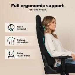 VOGREX Reclining Ergonomic Executive Office Chair in Black - thumbnail 6