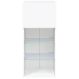 Berkfield Home TV Cabinets with LED Lights 2 pcs White 40.5x30x90 cm - thumbnail 9