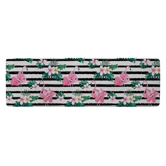 Benjamin Tate Design Floral Flamingos Runner Rug in Natural - Size: 67 cm x 230 cm - image 1