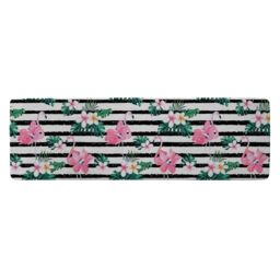 Benjamin Tate Design Floral Flamingos Runner Rug in Natural - Size: 67 cm x 230 cm - thumbnail 1