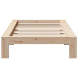 Berkfield Home Bed Frame without Mattress 100x200 cm Solid Wood Pine in Brown - thumbnail 4