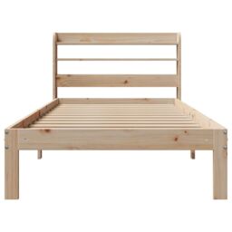 Berkfield Home Bed Frame with Headboard without Mattress 90x200 cm in Brown - thumbnail 4