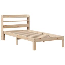 Berkfield Home Bed Frame with Headboard without Mattress 90x200 cm in Brown - thumbnail 3