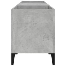 Berkfield Home Record Cabinet Concrete Grey 121x38x48 cm Engineered Wood - Size: 121 x 38 x 48 cm - thumbnail 6