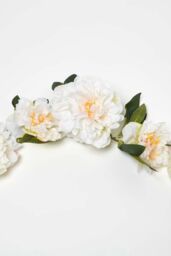 Homescapes Artificial Peony Flower Garland, 180 cm in Natural - thumbnail 4