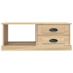 Berkfield Home Decorative Coffee Table Sonoma Oak 90x50x35 cm Engineered Wood in Light Brown - Size: 90 x 50 x 35 cm - thumbnail 6