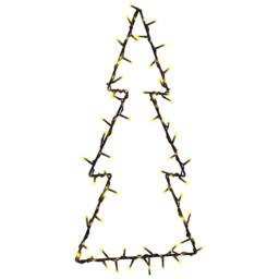 Berkfield Home Christmas Lights Christmas Tree Silhouette 80 LEDs Warm White in Black