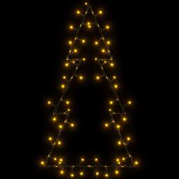 Berkfield Home Christmas Lights Christmas Tree Silhouette 80 LEDs Warm White in Black - thumbnail 5