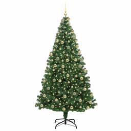 Berkfield Home Artificial Christmas Tree with 300 LEDs with Stand Green 180 cm - thumbnail 3