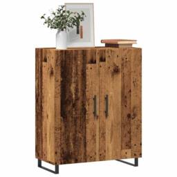 Berkfield Home Sideboard Old Wood 69.5x34x90 cm Engineered Wood in Brown - thumbnail 1