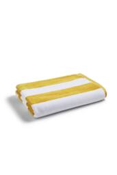 CHRISTY Classic 'Cabana' Striped Extra Large Vibrant Beach Towels in Bright Yellow - thumbnail 1