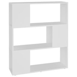Berkfield Home Book Cabinet Room Divider White 80x24x94 cm Engineered Wood - Size: 80 x 24 x 94 cm - thumbnail 2