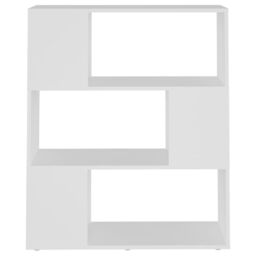 Berkfield Home Book Cabinet Room Divider White 80x24x94 cm Engineered Wood - Size: 80 x 24 x 94 cm - thumbnail 5