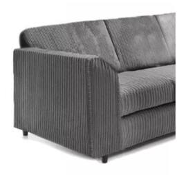 Furniture 786 Jumbo Cord Full Back 2c2 Corner Sofa in Grey - thumbnail 3