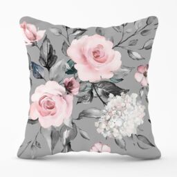 Warren Reed - Designer Dusty Pink Roses Outdoor Cushion - Size: 60 cm x 60 cm - thumbnail 1