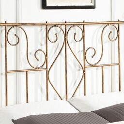 OAT Home Belgravia Victorian Style Distressed Antique Brass Effect Metal Bed Frame in Bronze - Size: Double - thumbnail 4