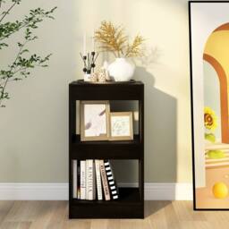 Berkfield Home Book Cabinet/Room Divider Black 40x30x72 cm - Size: 40 x 30 x 72 cm - thumbnail 5