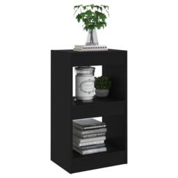 Berkfield Home Book Cabinet/Room Divider Black 40x30x72 cm - Size: 40 x 30 x 72 cm - thumbnail 6