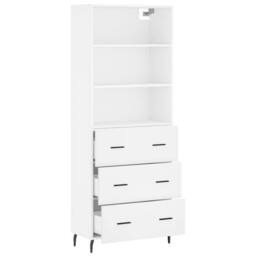 Berkfield Home Highboard White 69.5x34x180 cm Engineered Wood - thumbnail 4