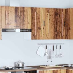 Berkfield Home Kitchen Wall Cabinet¬†Porto Old Wood Engineered Wood in Brown - thumbnail 3