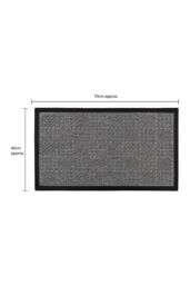 JVL Firth Tile Rubber Backed Door Mat, 40x70cm, Grey - Size: 40 cm x 70 cm - thumbnail 6