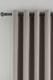 Catherine Lansfield 'Wilson' Blackout Thermal Eyelet Curtains in Grey - Size: 117 cm width x 183 cm drop - thumbnail 3