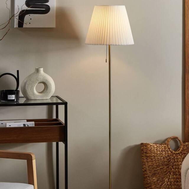 Wyld and Coco Brass Floor Lamp 148cm - Retro Classic Empire Shade in Bronze - image 1
