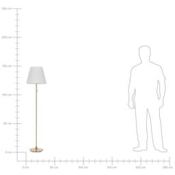 Wyld and Coco Brass Floor Lamp 148cm - Retro Classic Empire Shade in Bronze - thumbnail 9