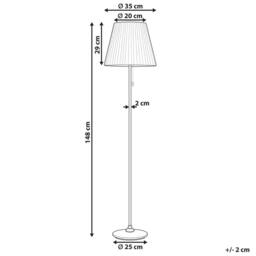 Wyld and Coco Brass Floor Lamp 148cm - Retro Classic Empire Shade in Bronze - thumbnail 3