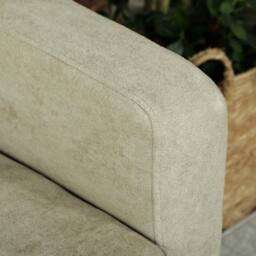Wyld Haus Vikava Beige Velvet Feel 2 Seater Loveseat Natural Wood Legs - thumbnail 7