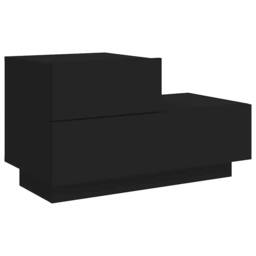 Berkfield Home Bedside Cabinet with LED Lights Black 70x36x40.5 cm - thumbnail 5