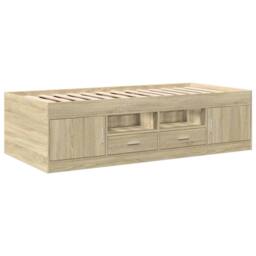 Berkfield Home Versatile Daybed with Drawers without Mattress Sonoma Oak 90x200 cm in Light Oak