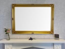 Downton Interiors Antique Gold Extra Large Wood Frame Wall Mirror 106cm 75cm - Size: XL - thumbnail 2