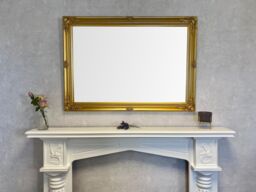 Downton Interiors Antique Gold Extra Large Wood Frame Wall Mirror 106cm 75cm - Size: XL - thumbnail 4