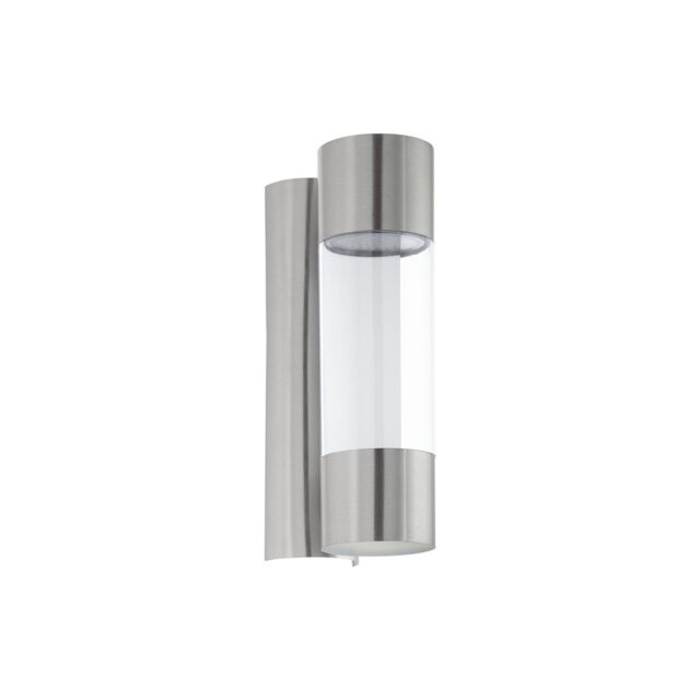 Loops IP44 Outdoor Wall Light Stainless Steel / Glass 3.7W Built in LED Porch Lamp in Metallics - image 1