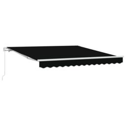 Berkfield Home Manual Retractable Awning Black 350x250 cm - thumbnail 2