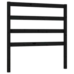 Berkfield Home Beautiful Bed Headboard Black 95x4x100 cm Solid Wood Pine - Size: 95 x 4 x 100 cm - thumbnail 3