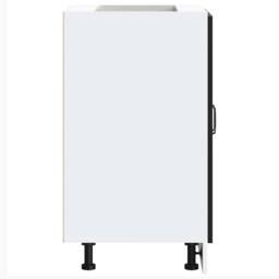 Berkfield Home Sink Base Cabinet Kalmar Black 60x46x81.5 cm Engineered Wood - thumbnail 6