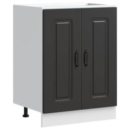 Berkfield Home Sink Base Cabinet Kalmar Black 60x46x81.5 cm Engineered Wood - thumbnail 2